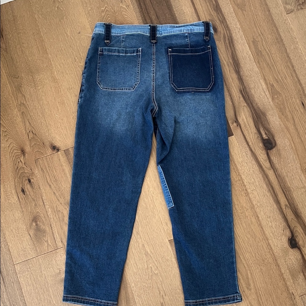 Time and Tru Patchwork Jeans - Size 12 - Picture 3 of 10